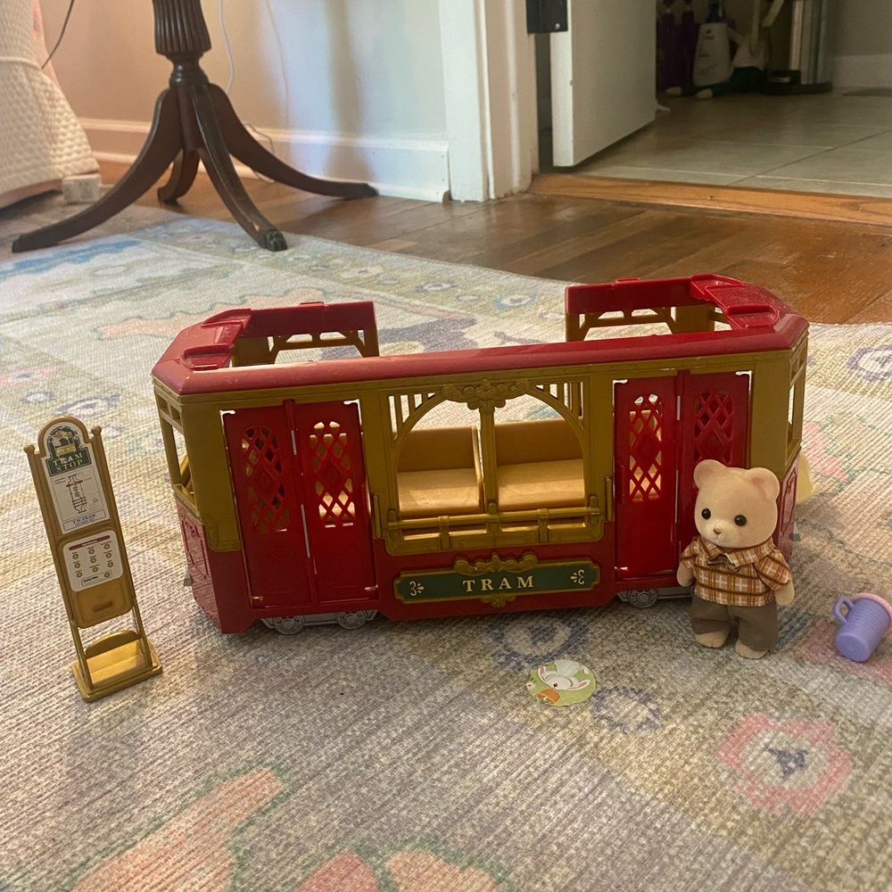 Calico critters ride around town tram